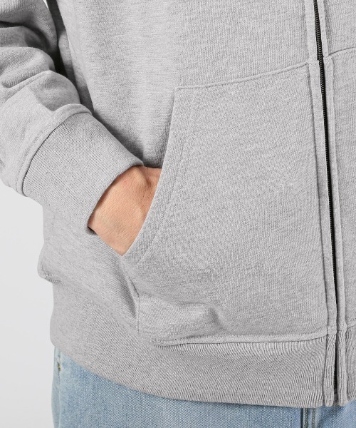 LUXSTYLE(ラグスタイル)の「ワイドシルエットジップパーカー(パーカー・メンズ・ブラック/杢グレー/チャコールグレー/ネイビー・M/L/XL)」の15枚目の写真