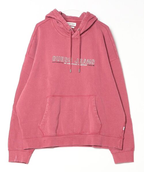 GUESS JEANS フロントプリントスウェットパーカー