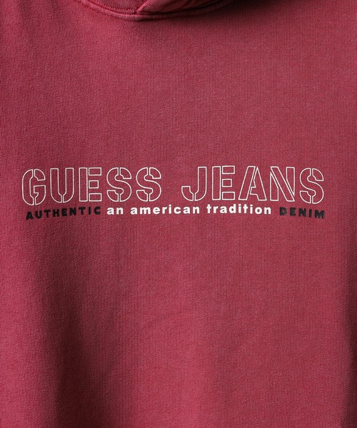 GUESS JEANS（ゲスジーンズ）の「GUESS JEANS フロントプリントスウェットパーカー（パーカー・メンズ・アイボリー/レッド・L/S/XL/M）」の8枚目の写真