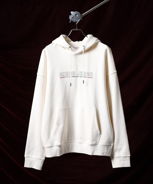 GUESS JEANS（ゲスジーンズ）の「GUESS JEANS フロントプリントスウェットパーカー（パーカー・メンズ・アイボリー/レッド・L/S/XL/M）」の3枚目の写真