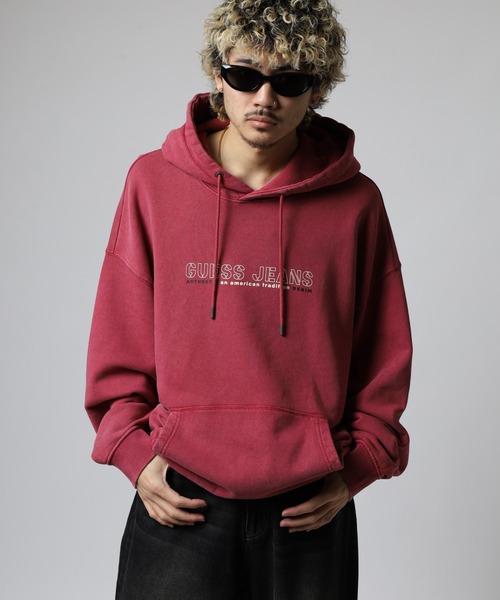 GUESS JEANS（ゲスジーンズ）の「GUESS JEANS フロントプリントスウェットパーカー（パーカー・メンズ・アイボリー/レッド・L/S/XL/M）」の22枚目の写真