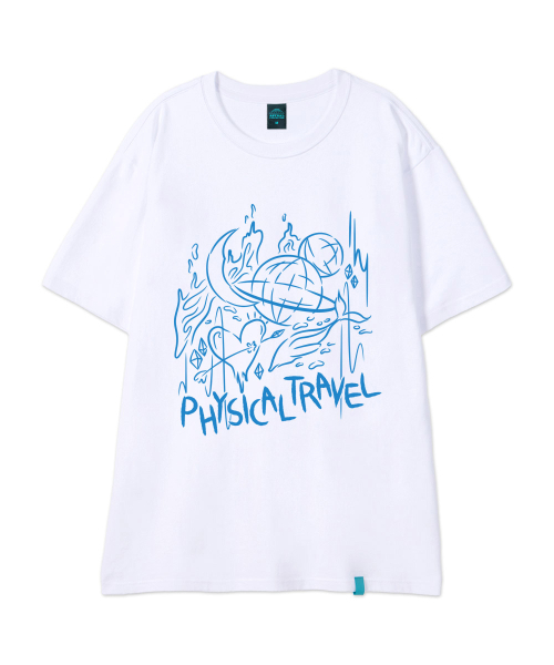 ASTRAL PROJECTION（アストラルプロジェクション）の「[フィジカルトラベル]コットンルーズフィット半袖Tシャツ_ホワイト（Tシャツ/カットソー・メンズ・その他・LARGE/MEDIUM/X-LARGE/XX-LARGE）」の2枚目の写真