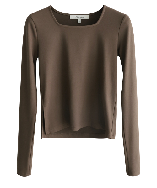 Vivacious(ビバシャス)の「Sleek Frame Top_3Colors(Tシャツ/カットソー・レディース・アイボリー/ブラウン/ブラック・SMALL/MEDIUM)」の9枚目の写真