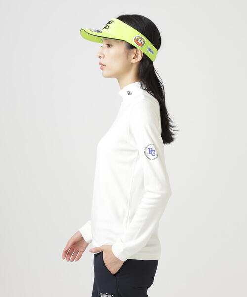 パーリーゲイツカットソー　Ｍサイズ　ホワイト PEARLY GATES】セルヒートスムース両面起毛長袖ハイネックカットソー