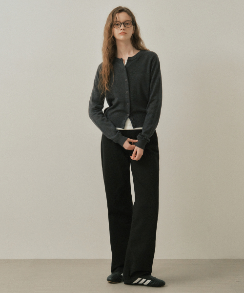 WEDNESDAYOASISFORWOMEN(ウェンズデー オアシス フォー ウーマン)の「セレンウールブレンドニットカーディガン_CHARCOAL(WC25-KN66)(カーディガン/ボレロ・レディース・チャコール・FREE)」の2枚目の写真