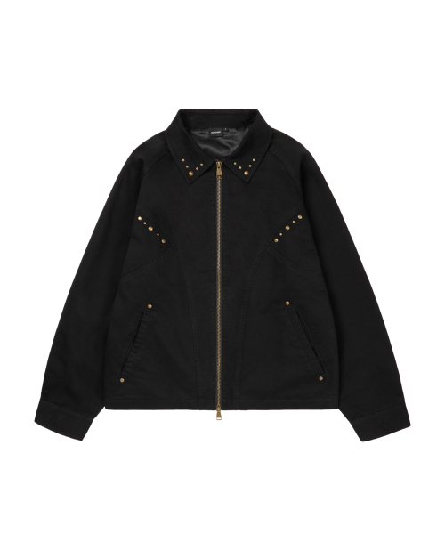 セール】Incision Studded Cotton Jacket (Black)（その他アウター
