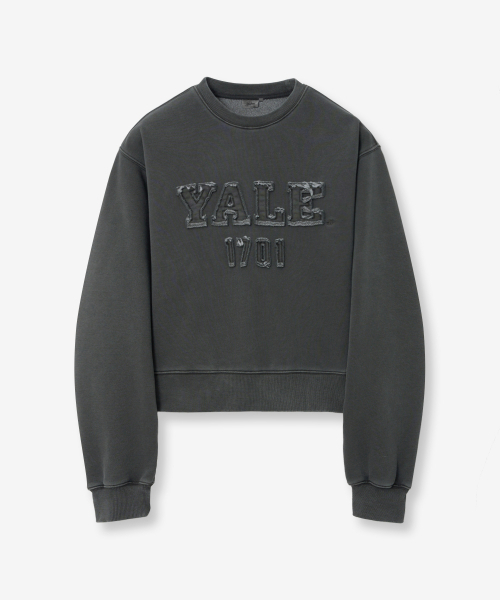YALE(イェール)の「ウィメンズピグメントアプリケクロップスウェットシャツ_チャコール(スウェット・レディース・その他・SMALL/MEDIUM)」の1枚目の写真