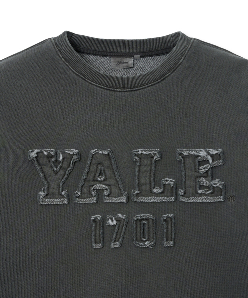 YALE(イェール)の「ウィメンズピグメントアプリケクロップスウェットシャツ_チャコール(スウェット・レディース・その他・SMALL/MEDIUM)」の4枚目の写真