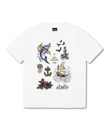 DURT（ ）の「OLD SCHOOL HALF SLEEVE TEE (WHITE)（Tシャツ/カットソー）」