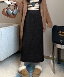 2ly2（トゥーリートゥー）の「裏起毛ロングスカート（スカート）」