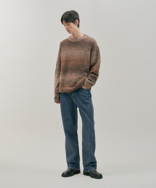 NONBLANK（ノンブランク）の「グラデーションラウンドニット_BROWN（ニット/セーター・メンズ・その他・SMALL/MEDIUM/LARGE/X-LARGE）」の8枚目の写真