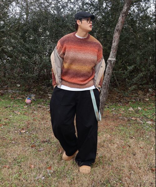 NONBLANK（ノンブランク）の「グラデーションラウンドニット_BROWN（ニット/セーター・メンズ・その他・SMALL/MEDIUM/LARGE/X-LARGE）」の10枚目の写真