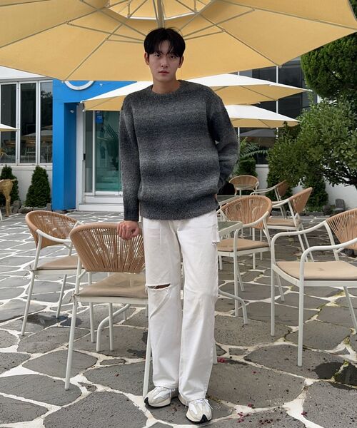 NONBLANK（ノンブランク）の「グラデーションラウンドニット_BROWN（ニット/セーター・メンズ・その他・SMALL/MEDIUM/LARGE/X-LARGE）」の18枚目の写真