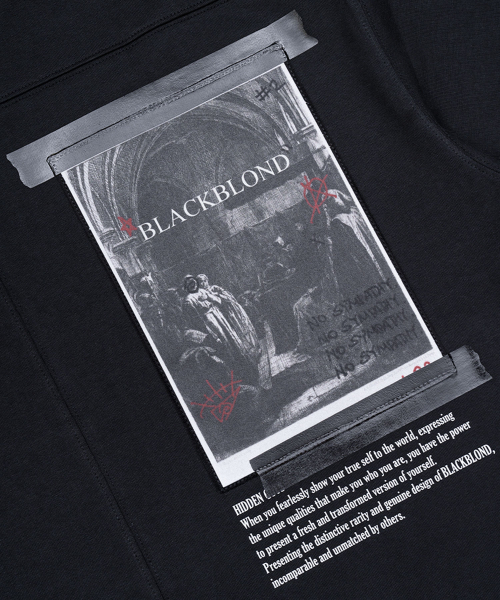 BLACK BLOND(ブラック ブロンド)の「ビビディ1982ノーシンパシー半袖Tシャツ(ブラック)(Tシャツ/カットソー・レディース・その他・MEDIUM/LARGE/X-LARGE)」の7枚目の写真