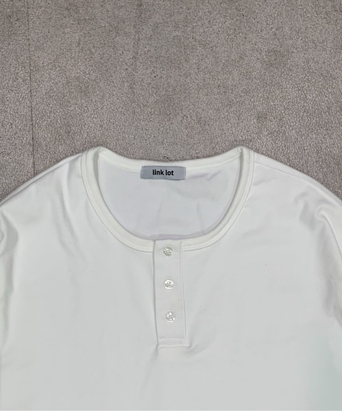 link lot(リンクロット)の「【フリース素材】ヘンリーネックロングスリーブシャツ(Tシャツ/カットソー・メンズ・ブラック/ホワイト/ダークグレー・M/L)」の22枚目の写真