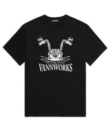 VANNWORKS（バンワークス）の「モーターサイクル オーバーサイズ 半袖Tシャツ (VS0073) ブラック（Tシャツ/カットソー）」