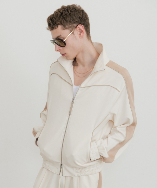 SSIN AND LEE(シンアンドリー)の「ノワールラウンジジャージジャケットクリーム(ナイロンジャケット・メンズ・その他・MEDIUM/LARGE)」の2枚目の写真