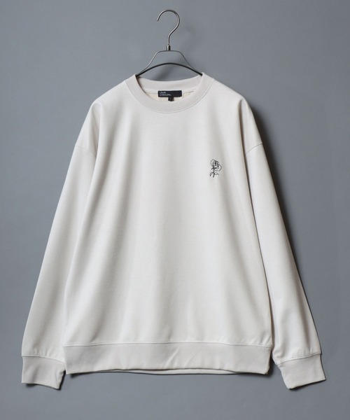 ANPAS(アンパス)の「Kersey Suede Embroidery SweatShirt/カルゼ スウェード 胸刺繍 クルーネック スウェットトレーナー メンズ レディース カルゼ刺繍トレーナー(スウェット・メンズ・スミクロ/ホワイト系その他/アイボリー/ブラック系その他・M/LL/L)」の5枚目の写真