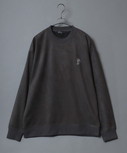 ANPAS(アンパス)の「Kersey Suede Embroidery SweatShirt/カルゼ スウェード 胸刺繍 クルーネック スウェットトレーナー メンズ レディース カルゼ刺繍トレーナー(スウェット・メンズ・スミクロ/ホワイト系その他/アイボリー/ブラック系その他・M/LL/L)」の7枚目の写真