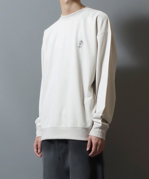 ANPAS(アンパス)の「Kersey Suede Embroidery SweatShirt/カルゼ スウェード 胸刺繍 クルーネック スウェットトレーナー メンズ レディース カルゼ刺繍トレーナー(スウェット・メンズ・スミクロ/ホワイト系その他/アイボリー/ブラック系その他・M/LL/L)」の21枚目の写真