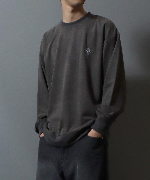 ANPAS(アンパス)の「Kersey Suede Embroidery SweatShirt/カルゼ スウェード 胸刺繍 クルーネック スウェットトレーナー メンズ レディース カルゼ刺繍トレーナー(スウェット・メンズ・スミクロ/ホワイト系その他/アイボリー/ブラック系その他・M/LL/L)」の22枚目の写真