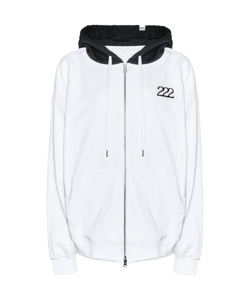222(イトゥドゥル)の「HOODIE 004 (WHITE)(パーカー・レディース・ホワイト・FREE)」の1枚目の写真