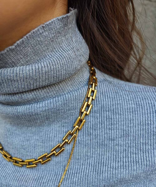 esutoreja（エストレジャ）の「リブタートルネックニットトップス（ニット/セーター・レディース・ホワイト・FREE）」の15枚目の写真