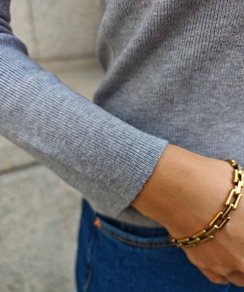 esutoreja（エストレジャ）の「リブタートルネックニットトップス（ニット/セーター・レディース・ホワイト・FREE）」の17枚目の写真