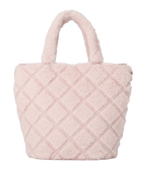 Maison de FLEUR（メゾンドフルール）の「フェイクファーパールリボントートバッグ（ハンドバッグ・レディース・ピンク/ホワイト・FREE）」の17枚目の写真