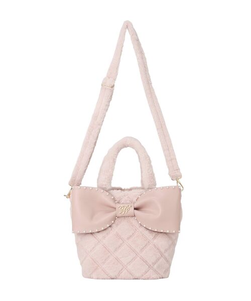 Maison de FLEUR（メゾンドフルール）の「フェイクファーパールリボントートバッグ（ハンドバッグ・レディース・ピンク/ホワイト・FREE）」の20枚目の写真