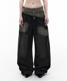 OPUS 0012（オーパス0012）の「Op. 09 DUAL OBLIQUE DENIM PANTS B/BLACK（デニムパンツ）」