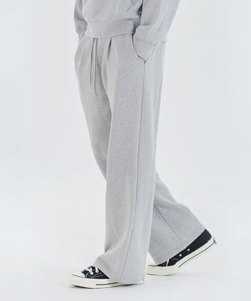 AKIA（アキア）の「ワンタックワイドラウンジスウェットパンツ[メランジグレー]（スウェットパンツ・メンズ・その他・MEDIUM/LARGE/X-LARGE）」の3枚目の写真