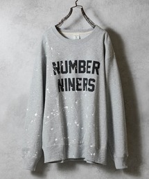 NUMBER (N)INE | HAND PAINTED NUMBER NINERS PRINTED CLASSIC CREWNECK SWEATSHIRT / ハンドペイント ナンバー ナイナーズ ロゴプリント クラシック クルーネック スウェットシャツ(スウェット)
