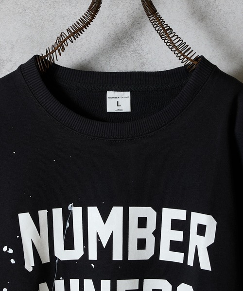 NUMBER (N)INE(ナンバーナイン)の「HAND PAINTED NUMBER NINERS PRINTED CLASSIC CREWNECK SWEATSHIRT / ハンドペイント ナンバー ナイナーズ ロゴプリント クラシック クルーネック スウェットシャツ(スウェット・メンズ・グレー/ブラック系その他2/グレー系その他2・L/M/XL)」の10枚目の写真