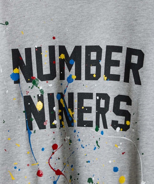 NUMBER (N)INE(ナンバーナイン)の「HAND PAINTED NUMBER NINERS PRINTED CLASSIC CREWNECK SWEATSHIRT / ハンドペイント ナンバー ナイナーズ ロゴプリント クラシック クルーネック スウェットシャツ(スウェット・メンズ・グレー/ブラック系その他2/グレー系その他2・L/M/XL)」の7枚目の写真