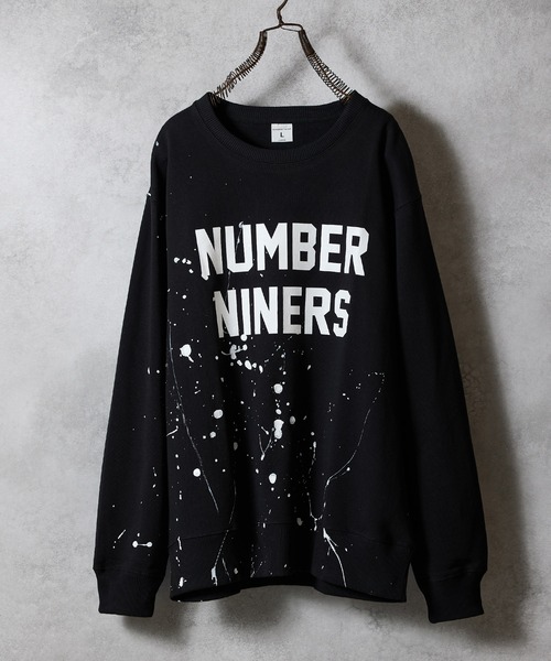 NUMBER (N)INE(ナンバーナイン)の「HAND PAINTED NUMBER NINERS PRINTED CLASSIC CREWNECK SWEATSHIRT / ハンドペイント ナンバー ナイナーズ ロゴプリント クラシック クルーネック スウェットシャツ(スウェット・メンズ・グレー/ブラック系その他2/グレー系その他2・L/M/XL)」の9枚目の写真