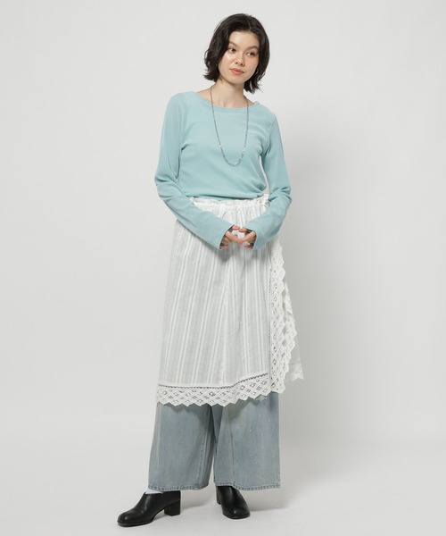 niko and...(ニコアンド)の「2WAYバテンフリルキャミスカート(スカート・レディース・チャコール/オフホワイト・FREE)」の22枚目の写真