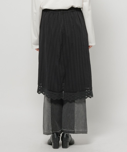 niko and...(ニコアンド)の「2WAYバテンフリルキャミスカート(スカート・レディース・チャコール/オフホワイト・FREE)」の9枚目の写真