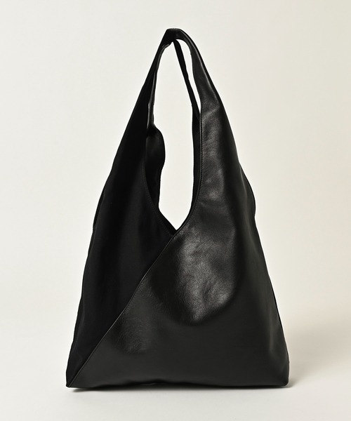 ADAM PATEK(アダムパテック)の「ADAMPATEK/leather switching marche bag/レザーxキャンバス切替マルシェバッグ(トートバッグ・メンズ・ブラック・FREE)」の8枚目の写真