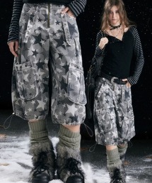 Cest Nous（セヌー）の「【Cest Nous】Star camouflage capri pants / 【セヌー】スターカモフラージュポケットハーフパンツ（デニムパンツ）」
