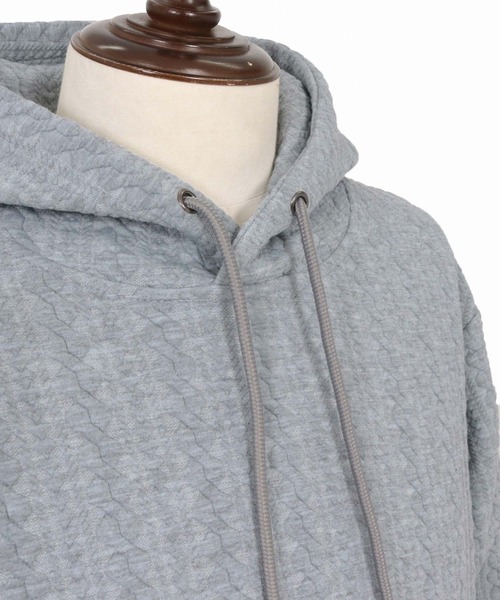 wjk reluxe(ダブルジェーケーリラックス)の「mpa4022-cable knit jacquard parka パーカー(WR26S-11)(パーカー・メンズ・ブラック/トップグレー/ホワイト・L/M/S)」の7枚目の写真