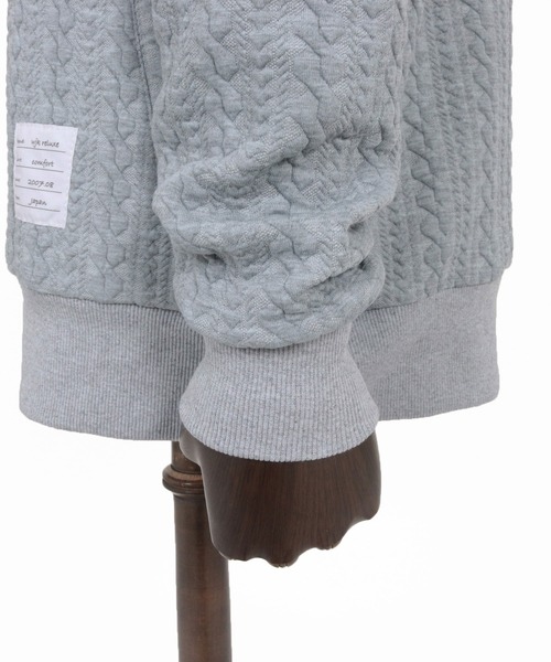 wjk reluxe(ダブルジェーケーリラックス)の「mpa4022-cable knit jacquard parka パーカー(WR26S-11)(パーカー・メンズ・ブラック/トップグレー/ホワイト・L/M/S)」の9枚目の写真
