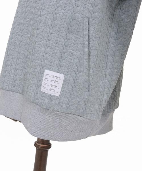 wjk reluxe(ダブルジェーケーリラックス)の「mpa4022-cable knit jacquard parka パーカー(WR26S-11)(パーカー・メンズ・ブラック/トップグレー/ホワイト・L/M/S)」の10枚目の写真