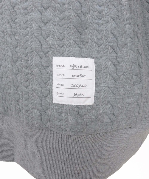 wjk reluxe(ダブルジェーケーリラックス)の「mpa4022-cable knit jacquard parka パーカー(WR26S-11)(パーカー・メンズ・ブラック/トップグレー/ホワイト・L/M/S)」の11枚目の写真