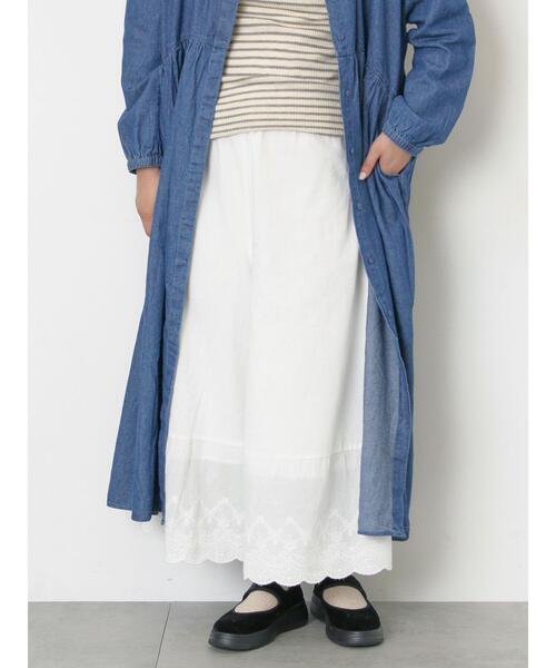 Samansa Mos2(サマンサ モスモス)の「【WEB限定】レースペチパンツ(その他パンツ・レディース・オフホワイト/ブラック・F)」の3枚目の写真