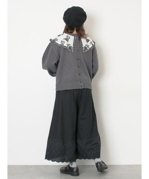 Samansa Mos2(サマンサ モスモス)の「【WEB限定】レースペチパンツ(その他パンツ・レディース・オフホワイト/ブラック・F)」の12枚目の写真