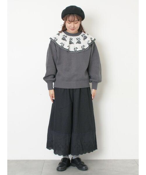 Samansa Mos2(サマンサ モスモス)の「【WEB限定】レースペチパンツ(その他パンツ・レディース・オフホワイト/ブラック・F)」の14枚目の写真