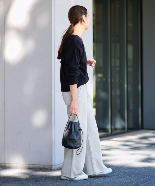 FRAMeWORK（フレームワーク）の「SWEAT パンツ（スウェットパンツ・レディース・アイボリー/ブルー・36/38）」の4枚目の写真