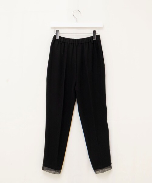 NOLLEY’S(ノーリーズ)の「《セットアップ対応》ウォッシャブルダブルクロススリムパンツ(その他パンツ・レディース・ネイビー/ブラック・38/36)」の8枚目の写真