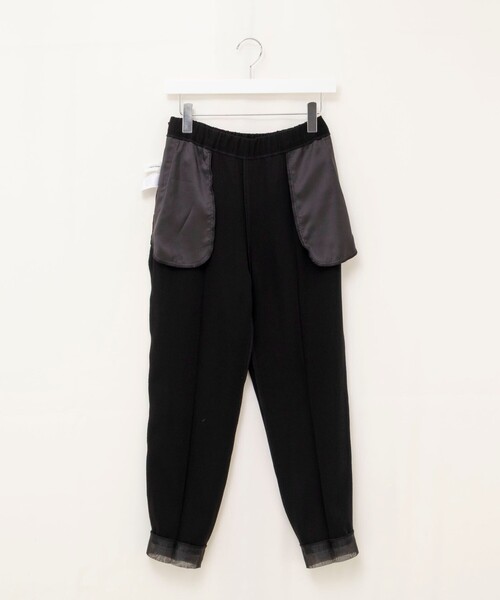 NOLLEY’S(ノーリーズ)の「《セットアップ対応》ウォッシャブルダブルクロススリムパンツ(その他パンツ・レディース・ネイビー/ブラック・38/36)」の10枚目の写真